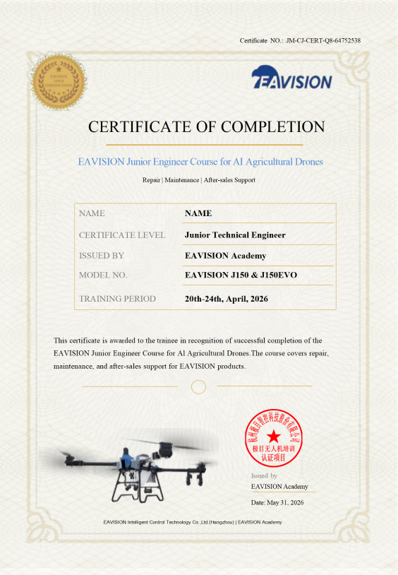 Technical Engineer certificate sample 1