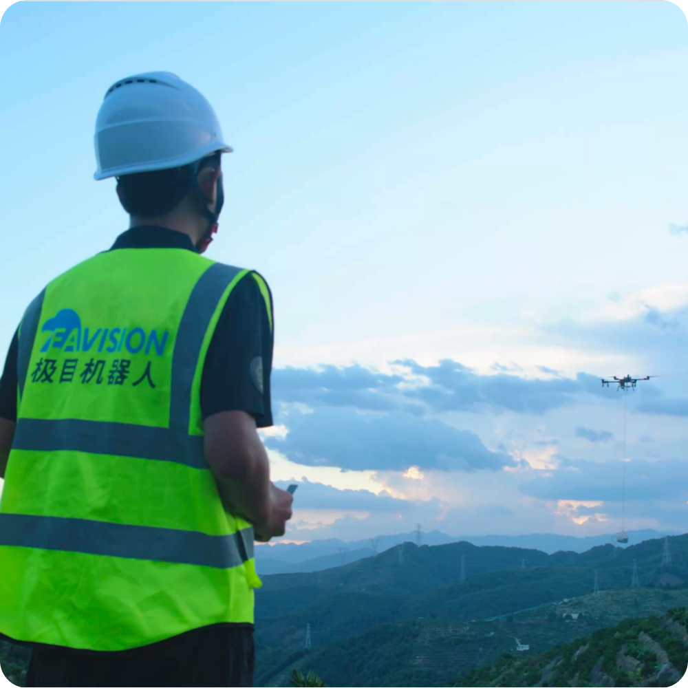 EAVISION Academy trainee during outdoor drone training